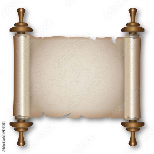 Ancient scroll with handles