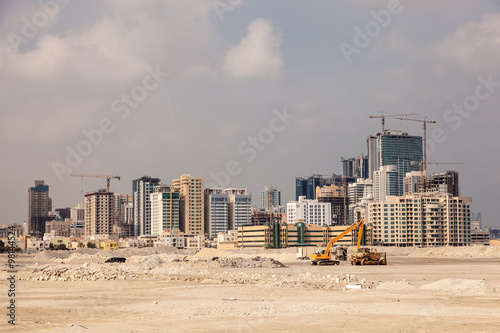 Skyline of Manama City, Bahrain photo
