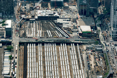 new york Penn Station aerial view