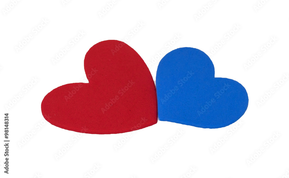 Colorful love shape isolated white background. Family and loving concept.. Colorful love shape isolated white background. Family and loving concept..