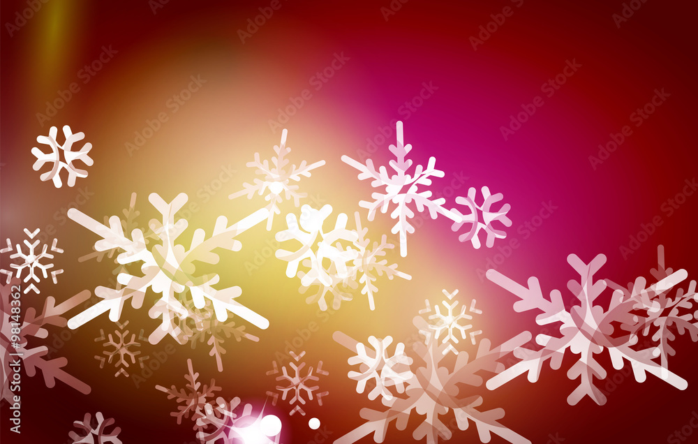 Vector Merry Christmas abstract background, snowflakes in the air Vector Merry Christmas abstract background, snowflakes in the air