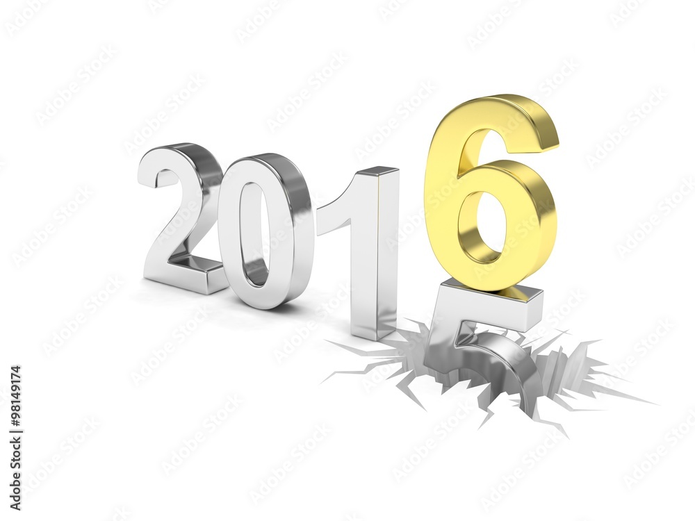 2015-2016 change new year 2016 isolated 2015-2016 change new year 2016 isolated