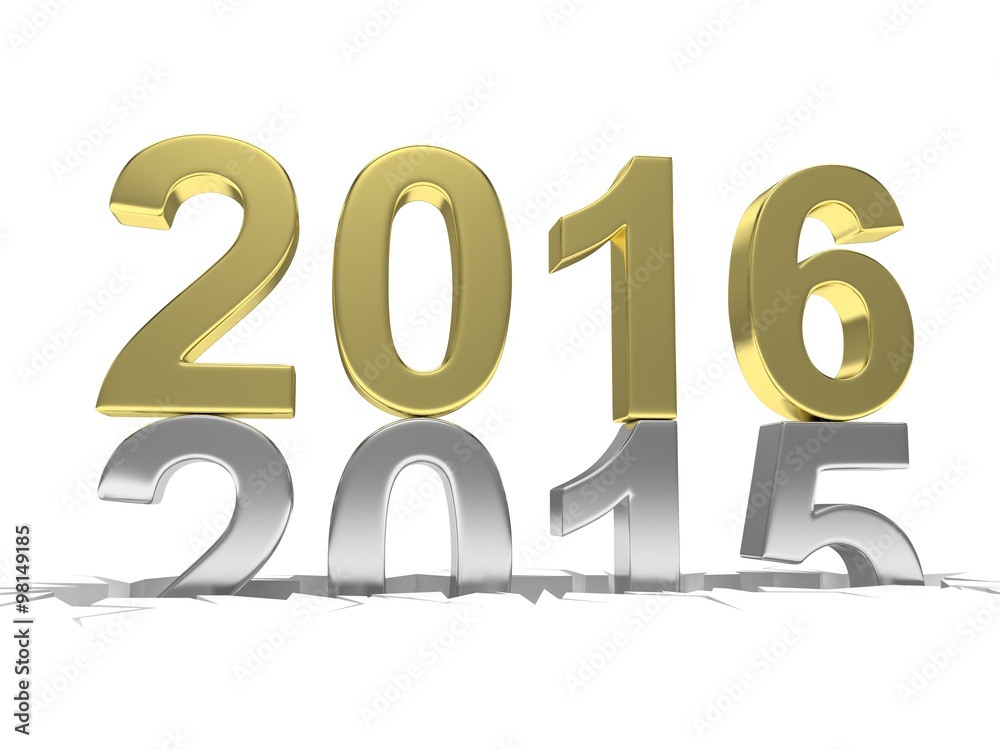 2015-2016 change new year 2016 isolated 2015-2016 change new year 2016 isolated