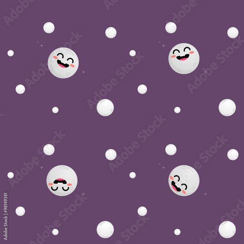 Moon pattern vector illustration