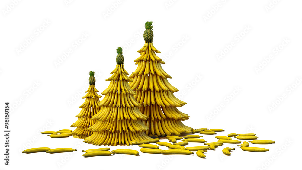 Banana Christmas tree Stock Illustration Adobe Stock