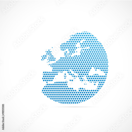 globe terrestre bleu
