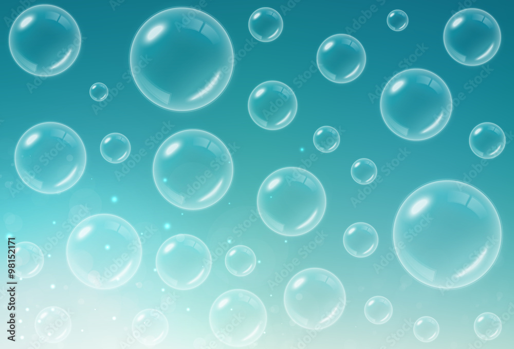 Soap Bubbles background. Vector illustration