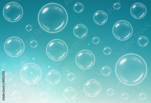 Soap Bubbles background. Vector illustration
