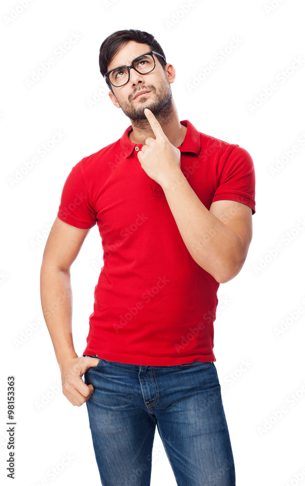 man thinking isolated man thinking isolated