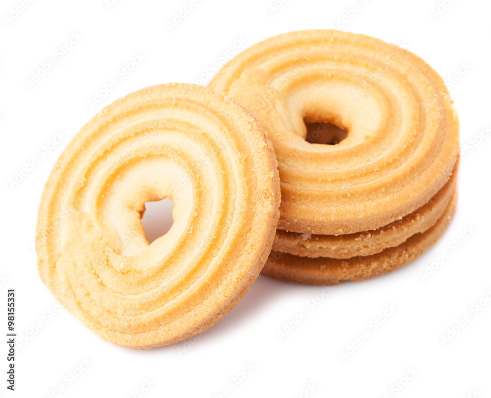 ring biscuits tower isolated on a white background ring biscuits tower isolated on a white background