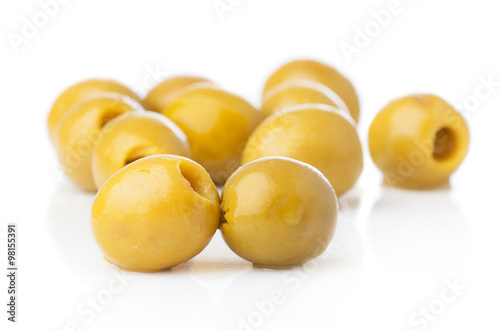 olives group isoalted on a white background