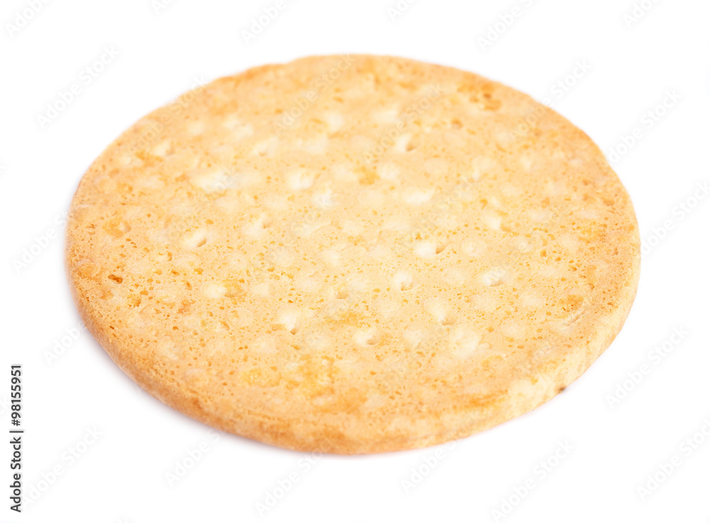 one biscuit isolated on a white background one biscuit isolated on a white background