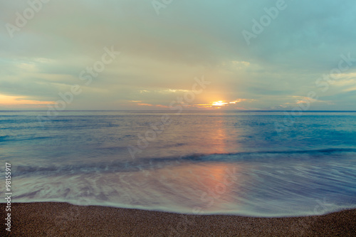 Sea view on the background of beautiful sunset. Toned © strannik_fox