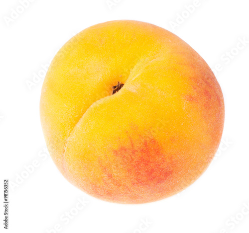 a peach isolated on a white background