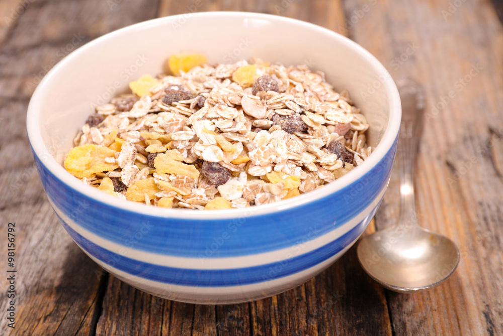 bowl of muesli bowl of muesli