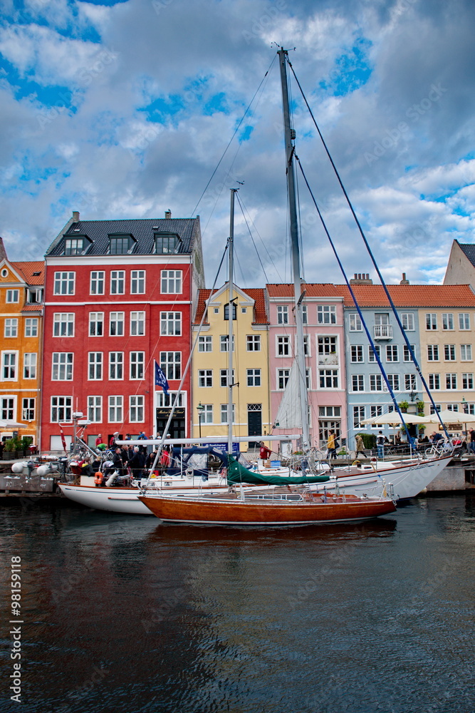Port of Nyhavn in Copenhagen, Danmark