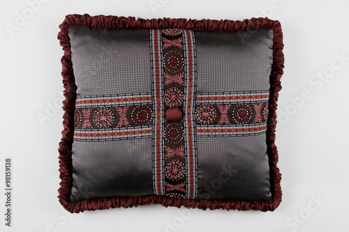 Decorative Pillow in victorian style isolated on white backgroun