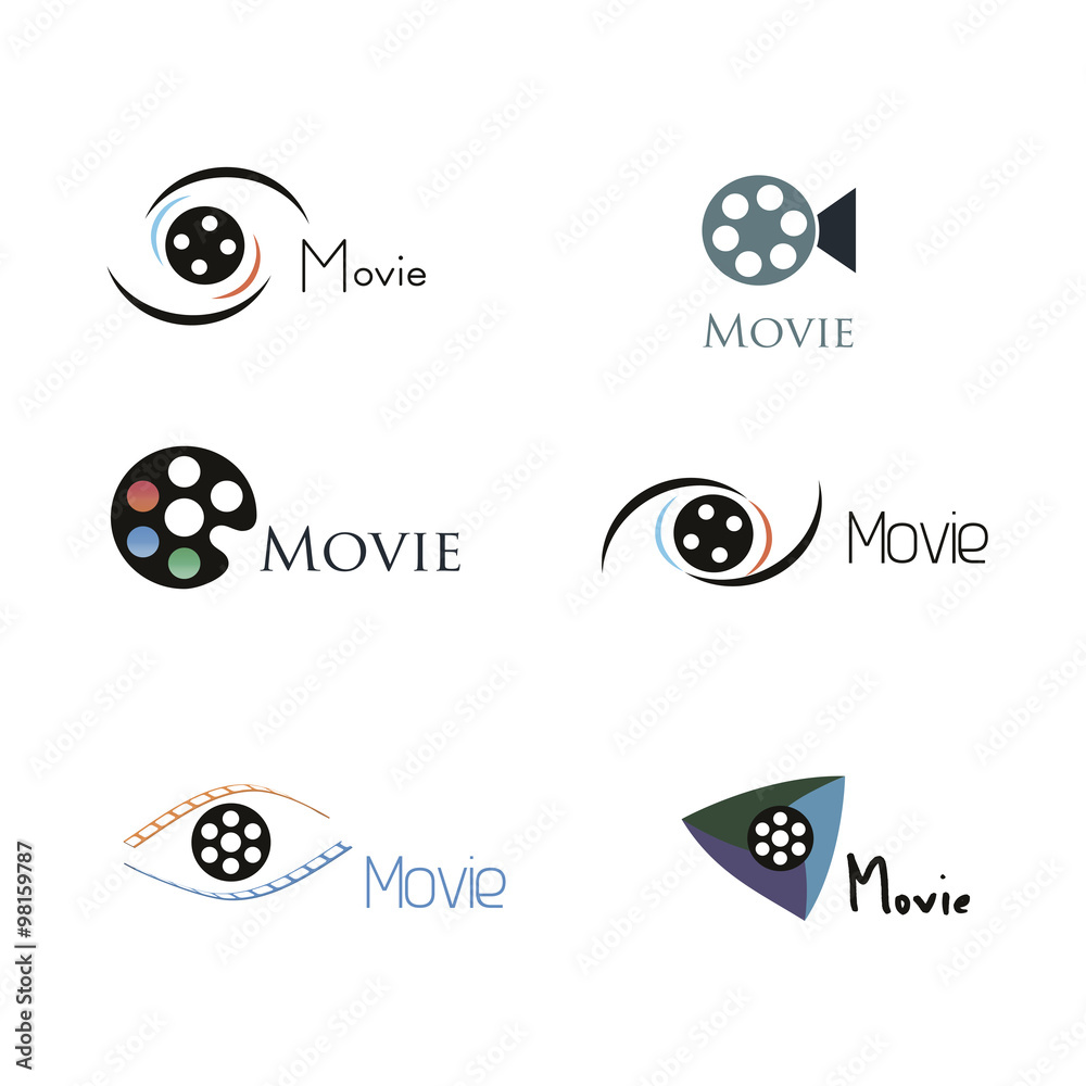 movie logo design icon set movie logo design icon set