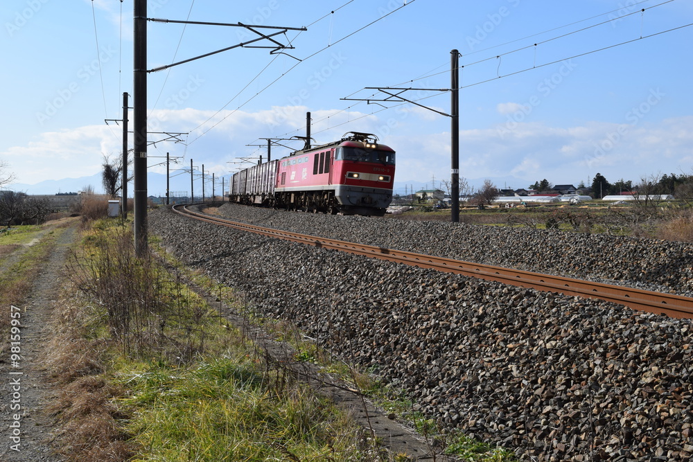 羽越本線の線路(複線)/山形県の庄内地方で羽越本線の線路(複線)を撮影した、ローカルイメージの写真です。 羽越本線の線路(複線)/山形県の庄内地方で羽越本線の線路(複線)を撮影した、ローカルイメージの写真です。