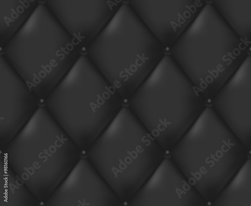 Black Quilted Seamless Vector Pattern