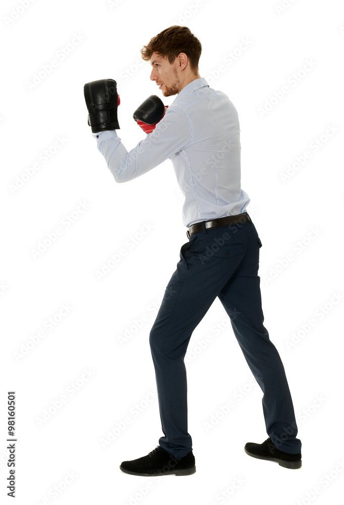Obraz premium Fighting businessman