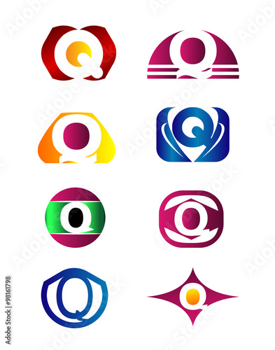 Set of letter Q logo 