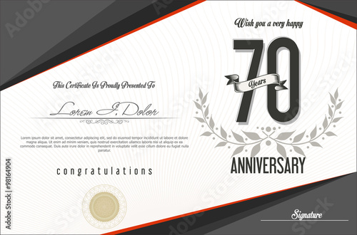 Anniversary retro background template