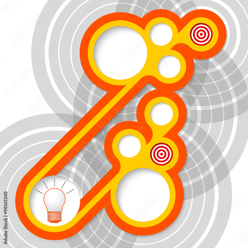 Obraz premium Vector abstract circular frames for your text and bulb