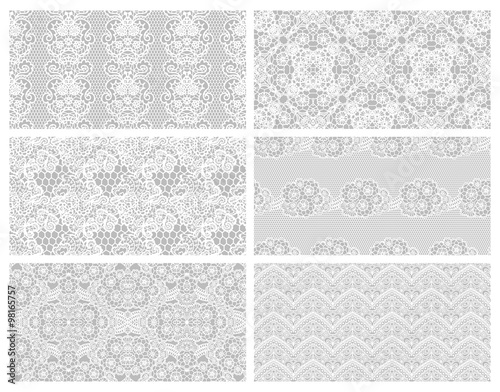 Set of lacy patterns.