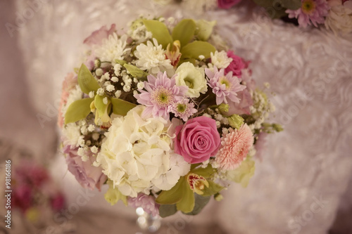 Beautiful bridal bouquet in colorful flowers © hreniuca
