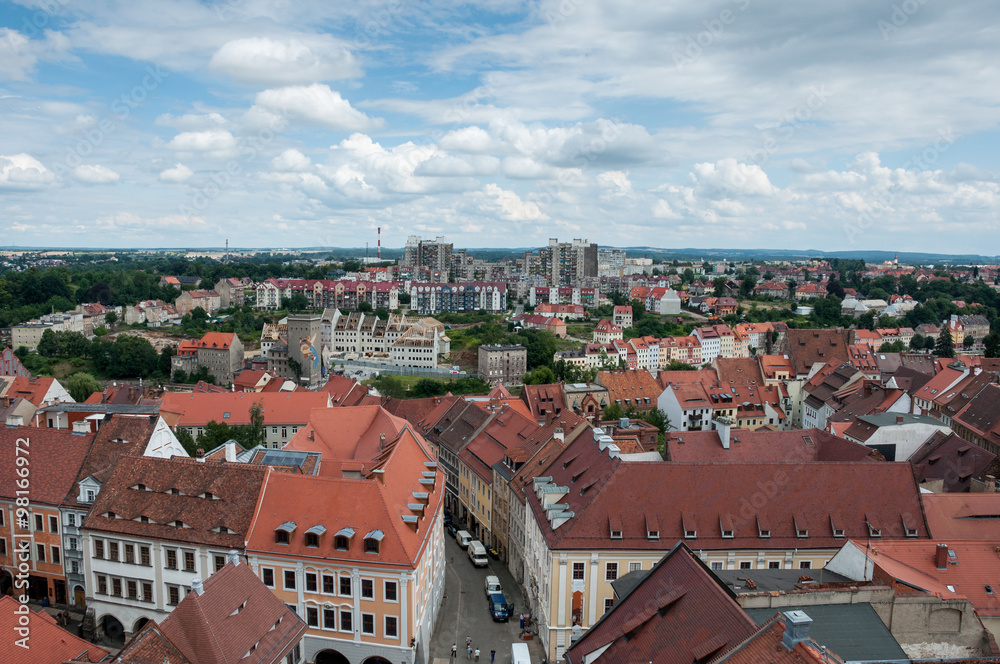 Goerlitz old town, from above. Looking Poland.