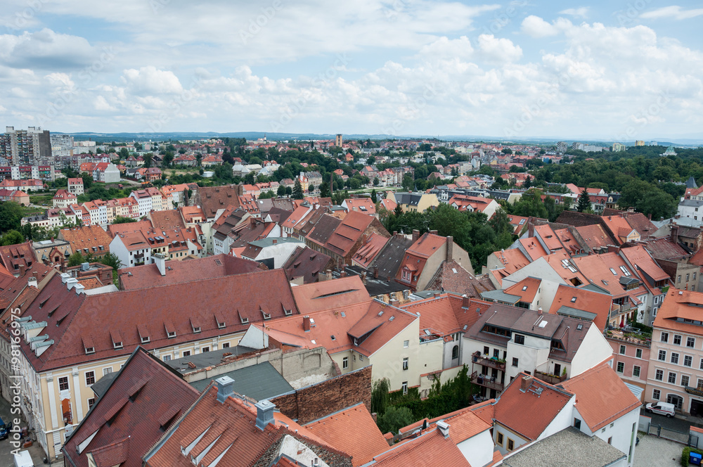 Goerlitz old town, from above. Looking Poland.