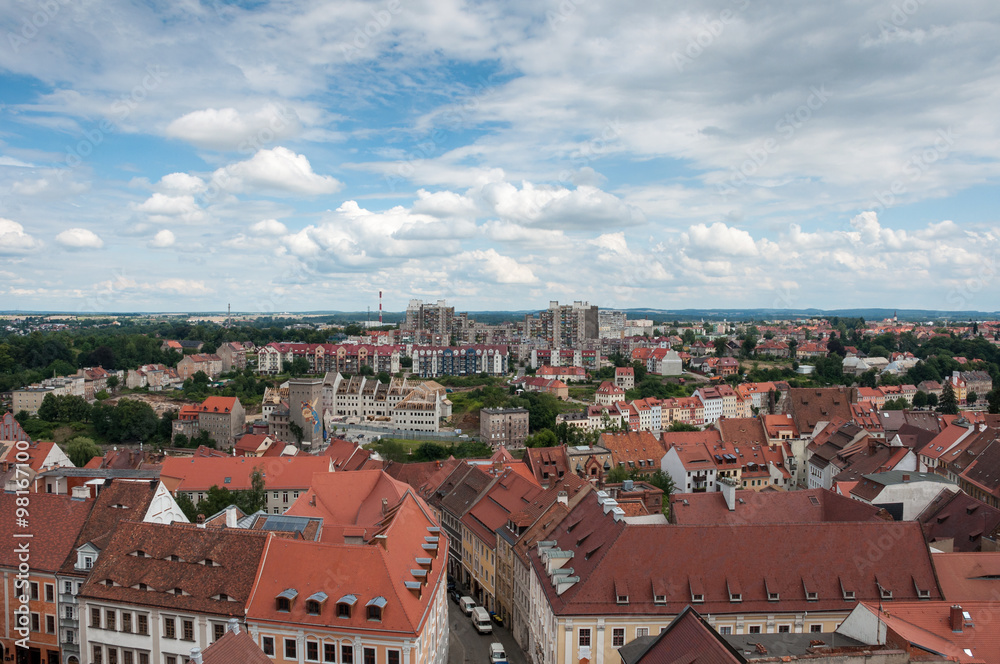 Goerlitz old town, from above. Looking Poland.