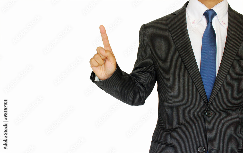 指差しで提案するビジネスマン businessman pointing and giving an advice 指差しで提案するビジネスマン businessman pointing and giving an advice