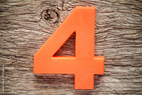 Orange number four photo