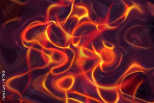 Abstract fire flames on a black and violet background