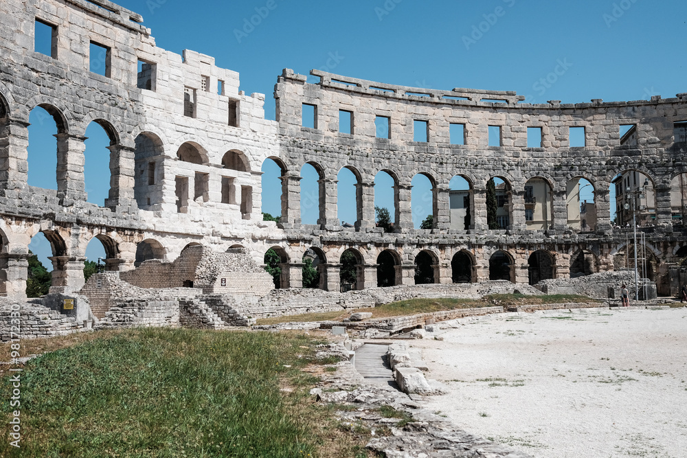 Pula. Roman amphitheater. Istria
