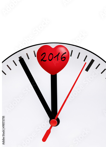 Stundenzeiger mit Herz 2016