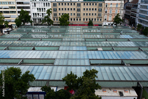 Carlsplatz Düsseldorf von oben photo