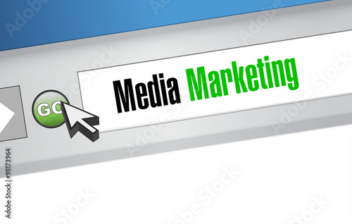 Media Marketing online sign concept