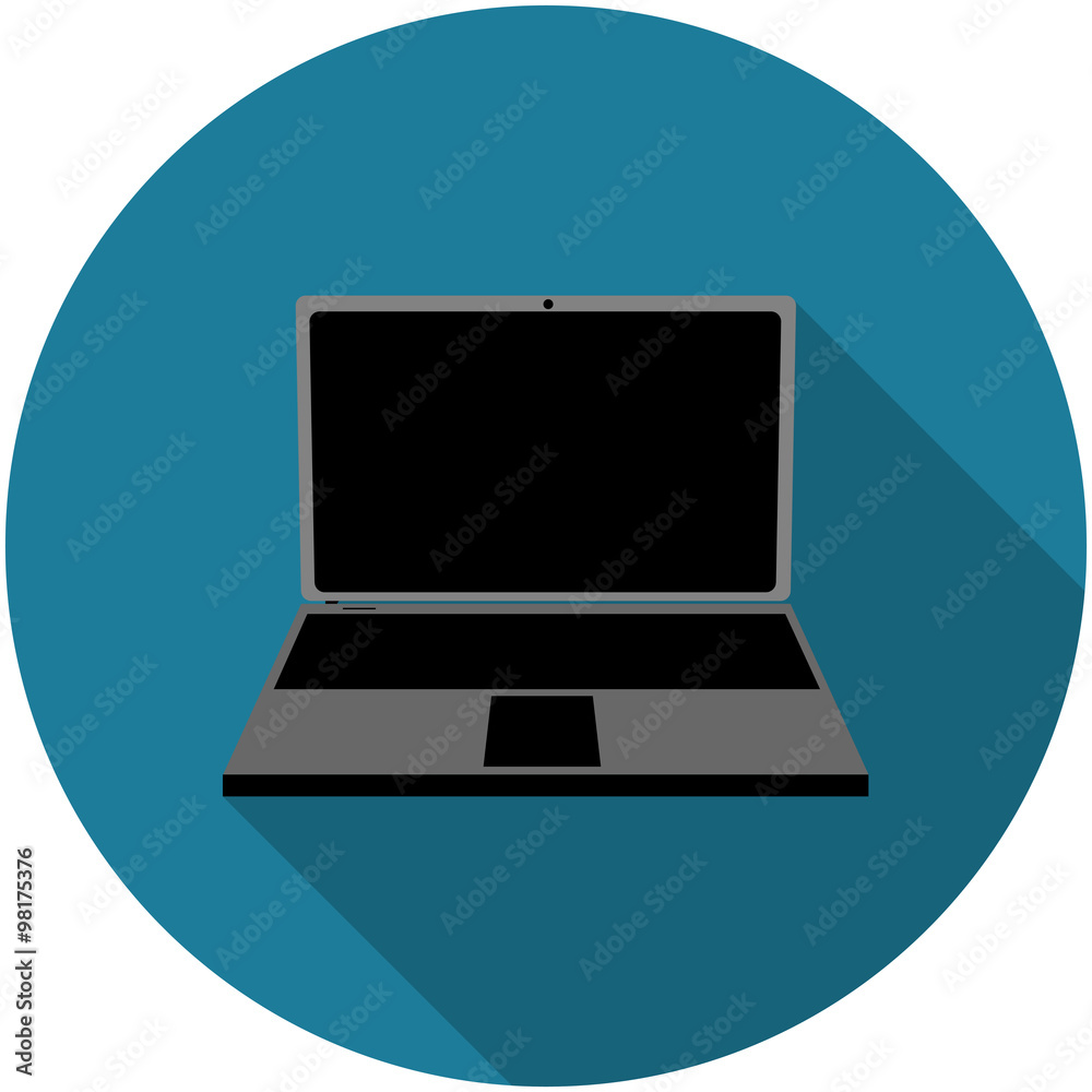 Laptop icons. With flat shadow. Vector Illustration Laptop icons. With flat shadow. Vector Illustration