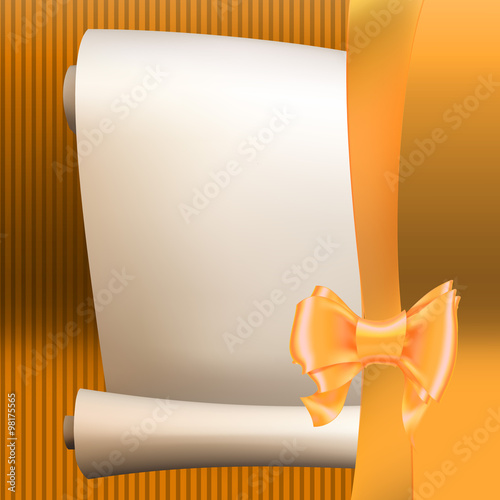 bow ribbon gift vector pattern background texture for design, roll coiled tube