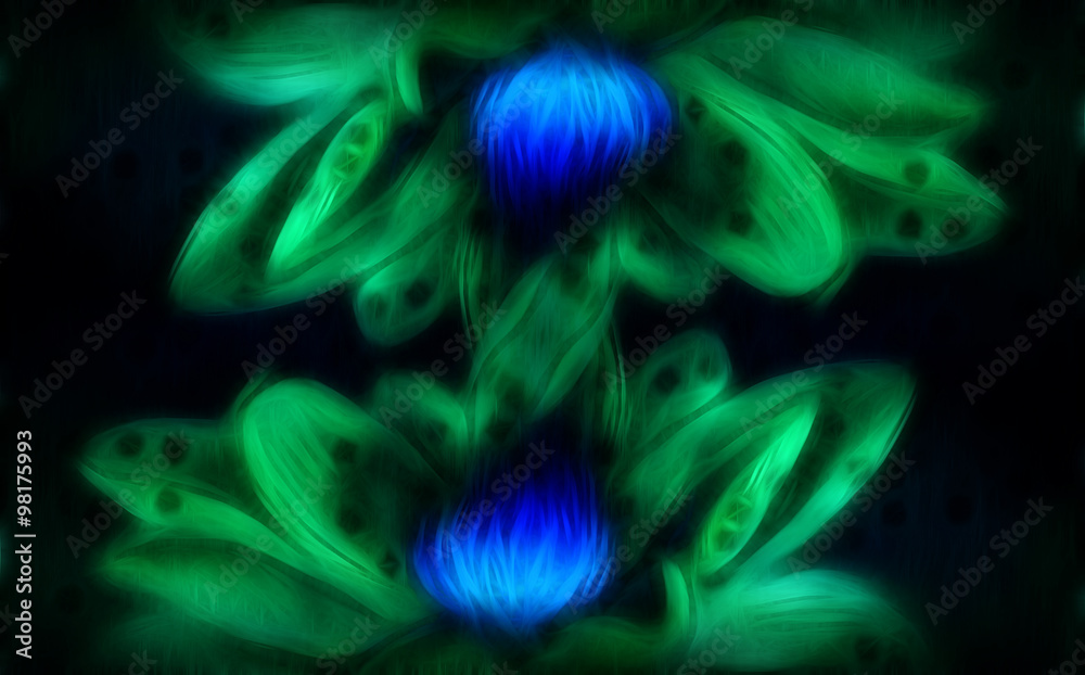 Lotus flower and black background. Illustration collage fractal effect Lotus flower and black background. Illustration collage fractal effect