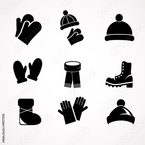 Winter fashion - vector art.