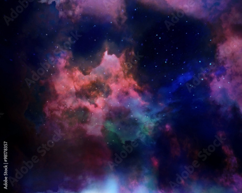 Colorful space nebula © aimy27feb