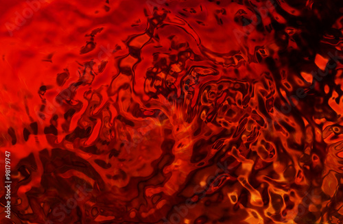 Abstract ardent background and red water structure