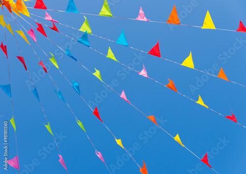 colorful bunting flags