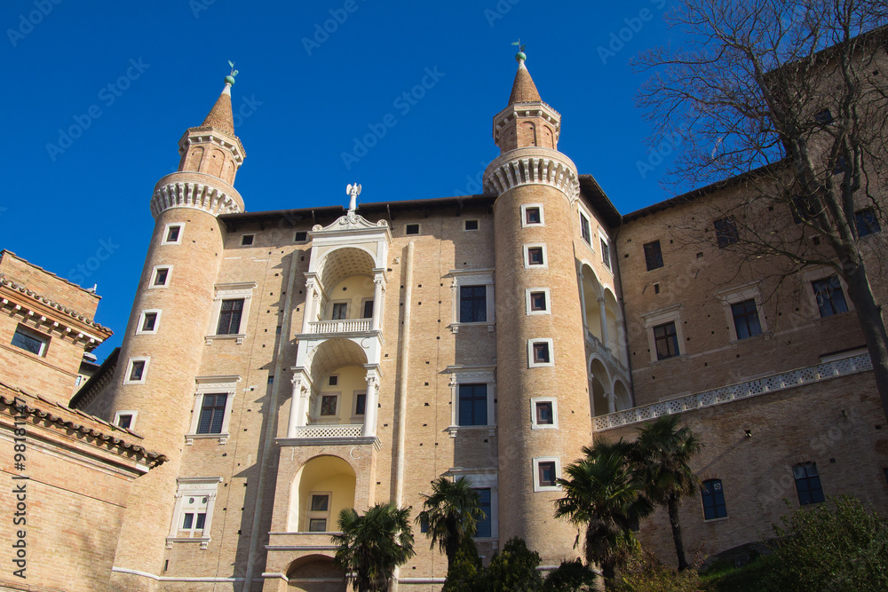 Palazzo ducale di Urbino nelle marche