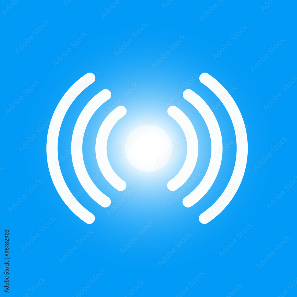 Icon of Li-Fi wireless high speed internet technology Icon of Li-Fi wireless high speed internet technology