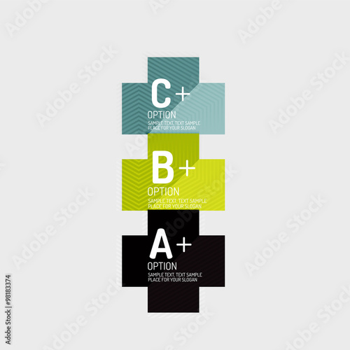 Paper style abstract geometric shapes with infographic options